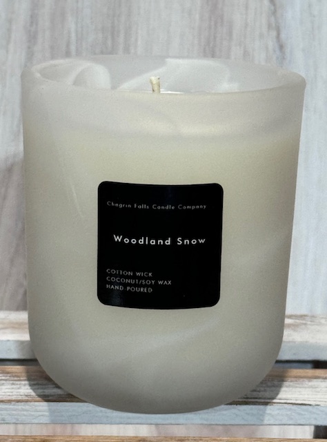 Woodland Snow Glass Candle
