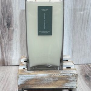 Christmas & Chagrin Tall Square Glass Candle